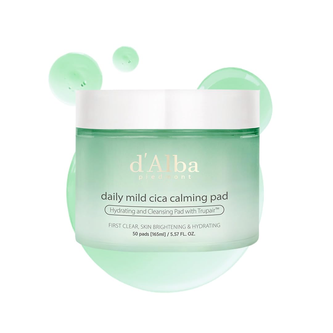 d'alba Piedmont Daily Mild Cica Calming Pad packaging for gentle skincare routine
