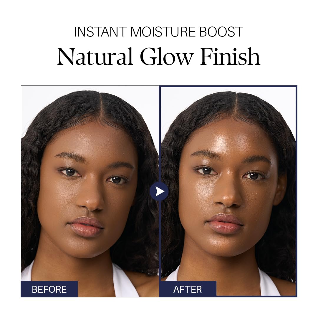 Fingertip applying a small amount to clean face.