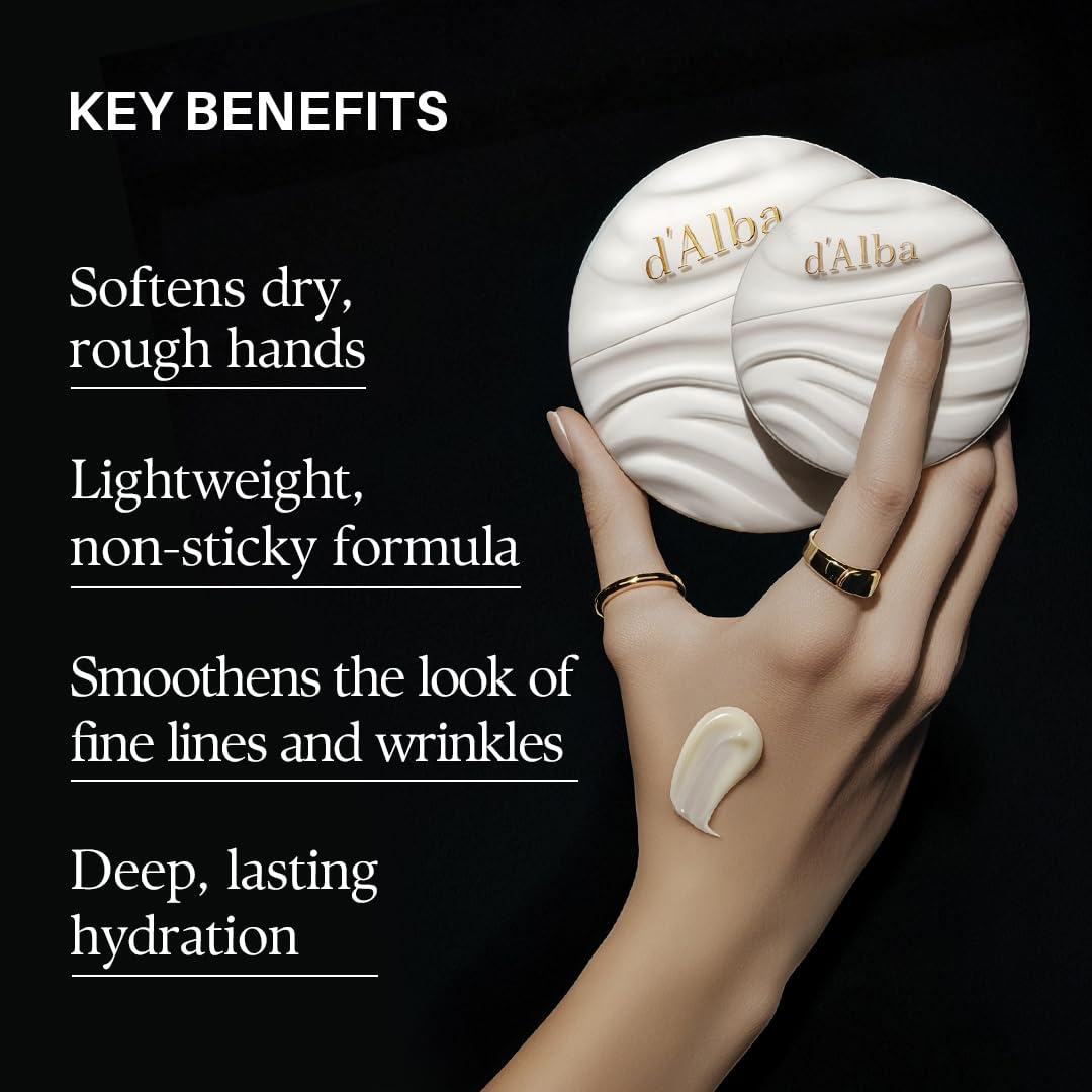 d'alba Piedmont Nourishing Objet Hand Cream 135ml and 51ml bottles side by side