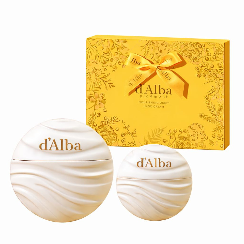 d'alba Piedmont Nourishing Objet Hand Cream gift set packaging for elegant gifting