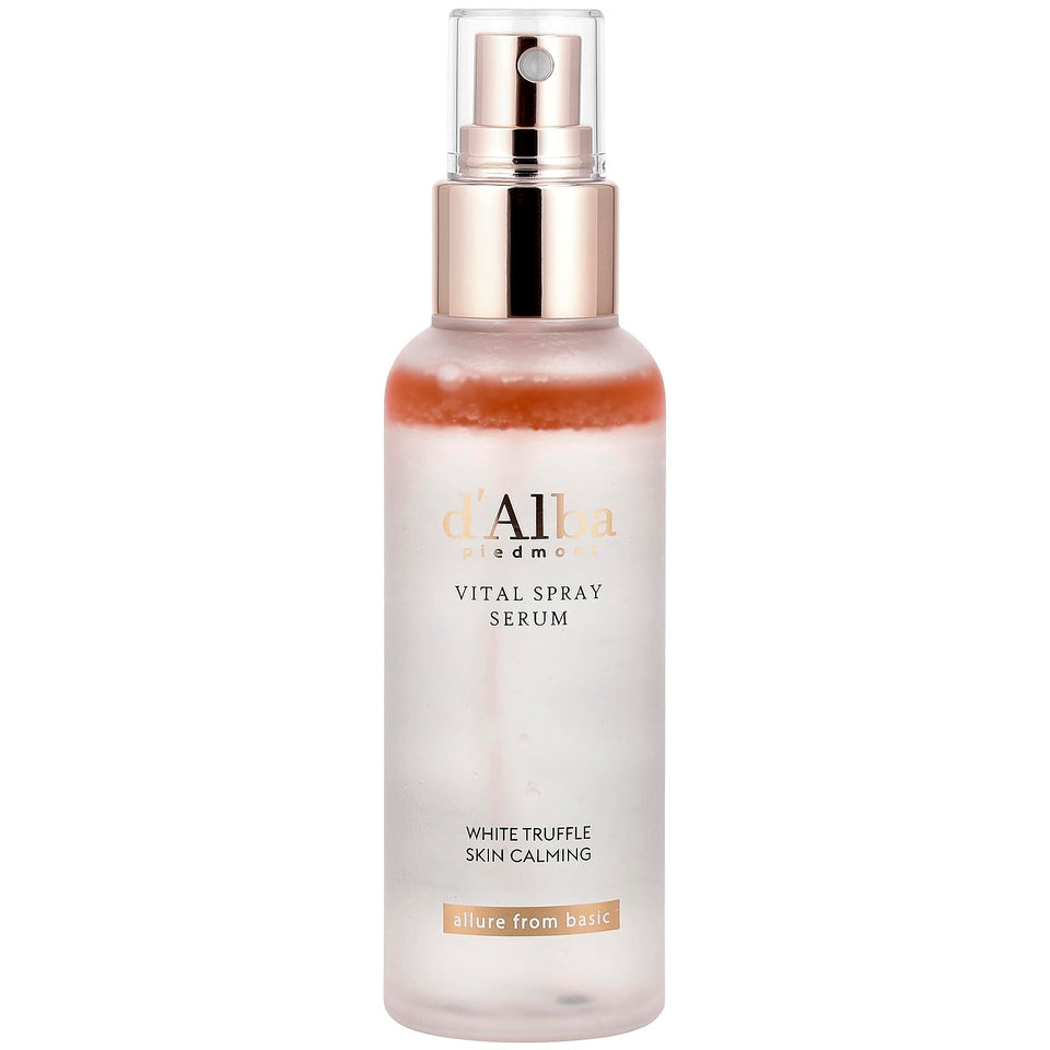 d’Alba White Truffle Vital Spray bottle — premium vegan serum for radiant skin