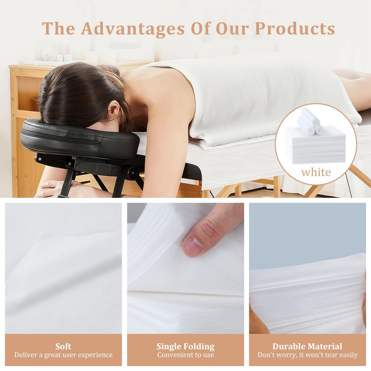 D DS CURTAIN single-use sheets save time between clients.