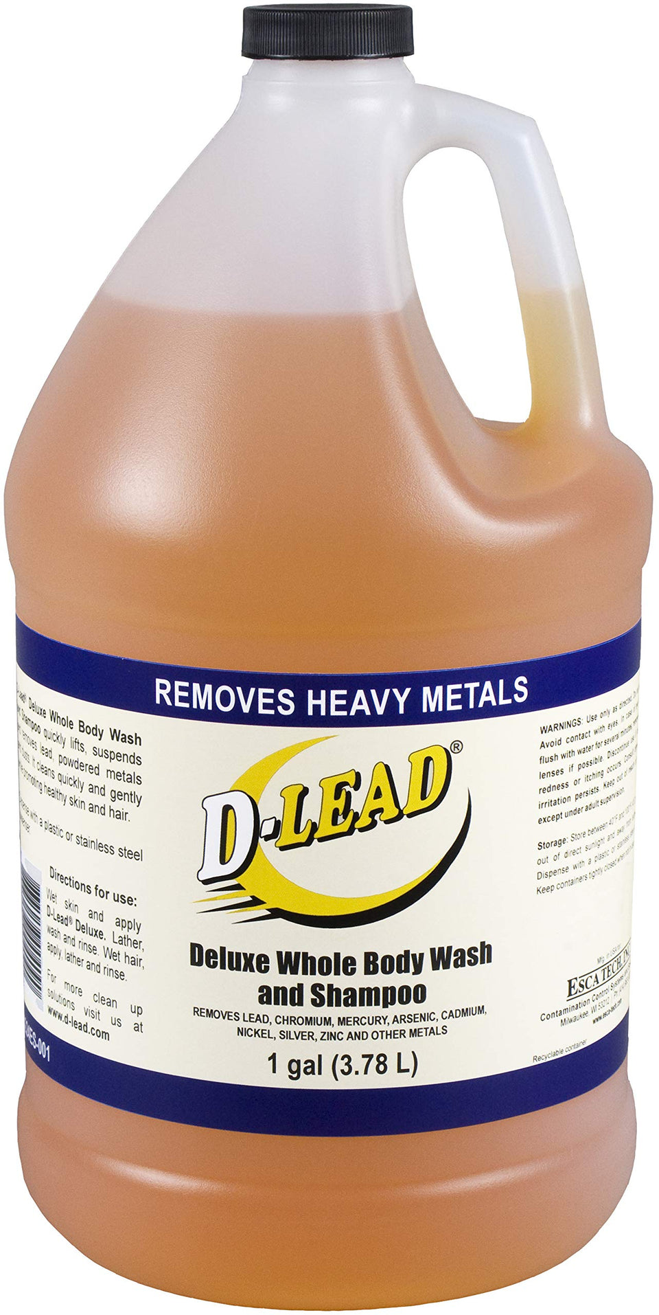D-Lead Deluxe bottle for gentle skin and hair cleansing, with conditioning coconut oils