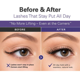 D-UP 502 clear lash glue waterproof formula resists moisture and sweat.