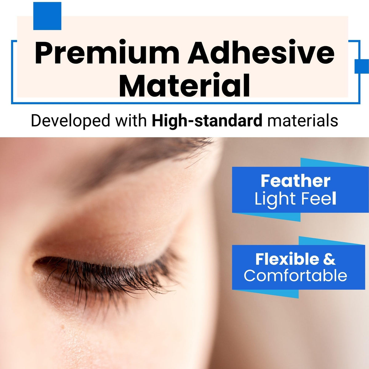 D-UP All-day wear eyelid strips stay put during daily activities.