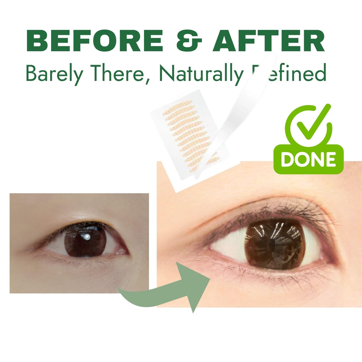 D-UP full-length strips provide even lift across the lid for easy application.