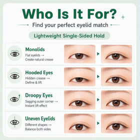 D-UP single-sided lifter tape delivers firm hold for subtle eye lift.