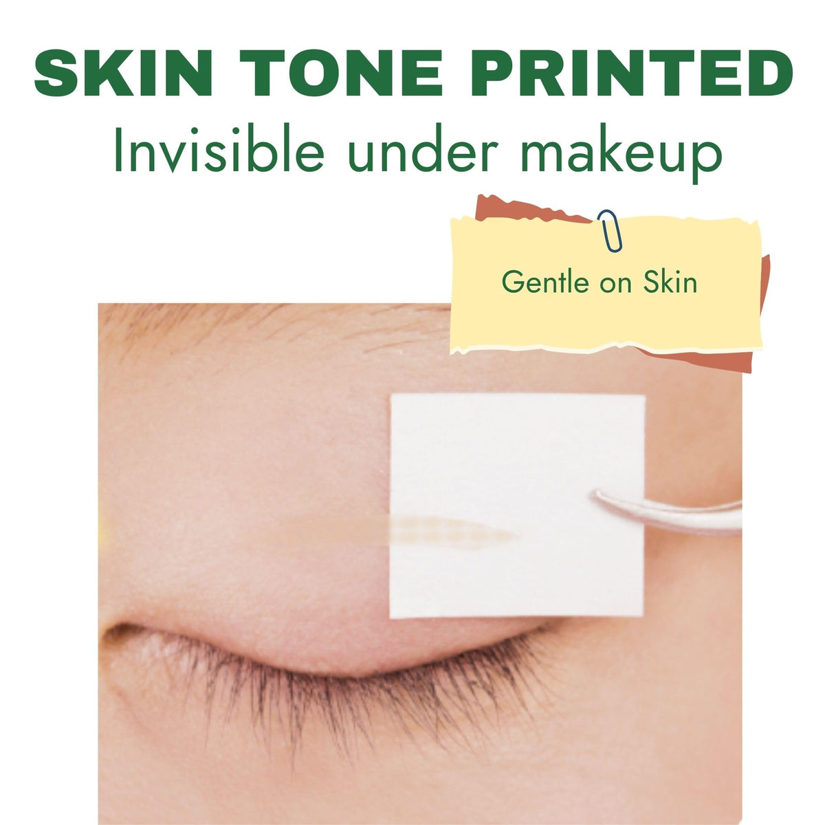 D-UP waterproof adhesive eyelid tape stays put through sweat and humidity.