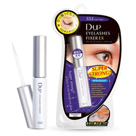 D-UP False Eyelash Glue bottle showing a secure, waterproof hold for extensions.