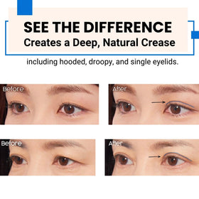 D-UP Invisible eyelid tape blends seamlessly under makeup.