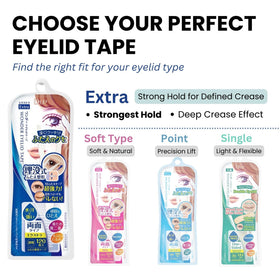 D-UP Strong hold double eyelid tape keeps crease secure.