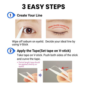 D-UP Invisible tape remains hidden under makeup and blends smoothly.