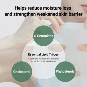 DA EFFECT sheet mask close-up highlights barrier-restoring lipids and ceramides