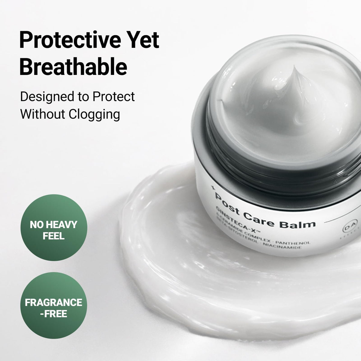 DA EFFECT Gentle application demonstrates relief for sensitive skin