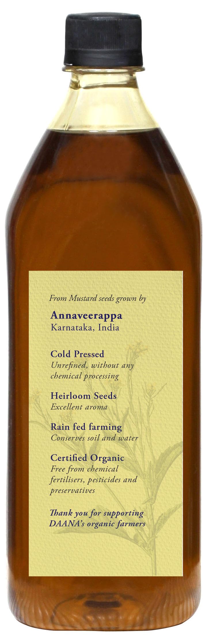 DAANA mustard oil on skin during application for smoothness and hydration.