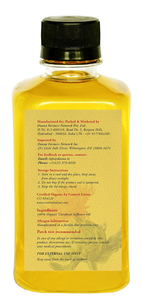 DAANA safflower oil applied to face for hydration
