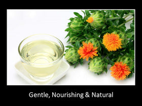 DAANA safflower oil massage on scalp for conditioning and shine