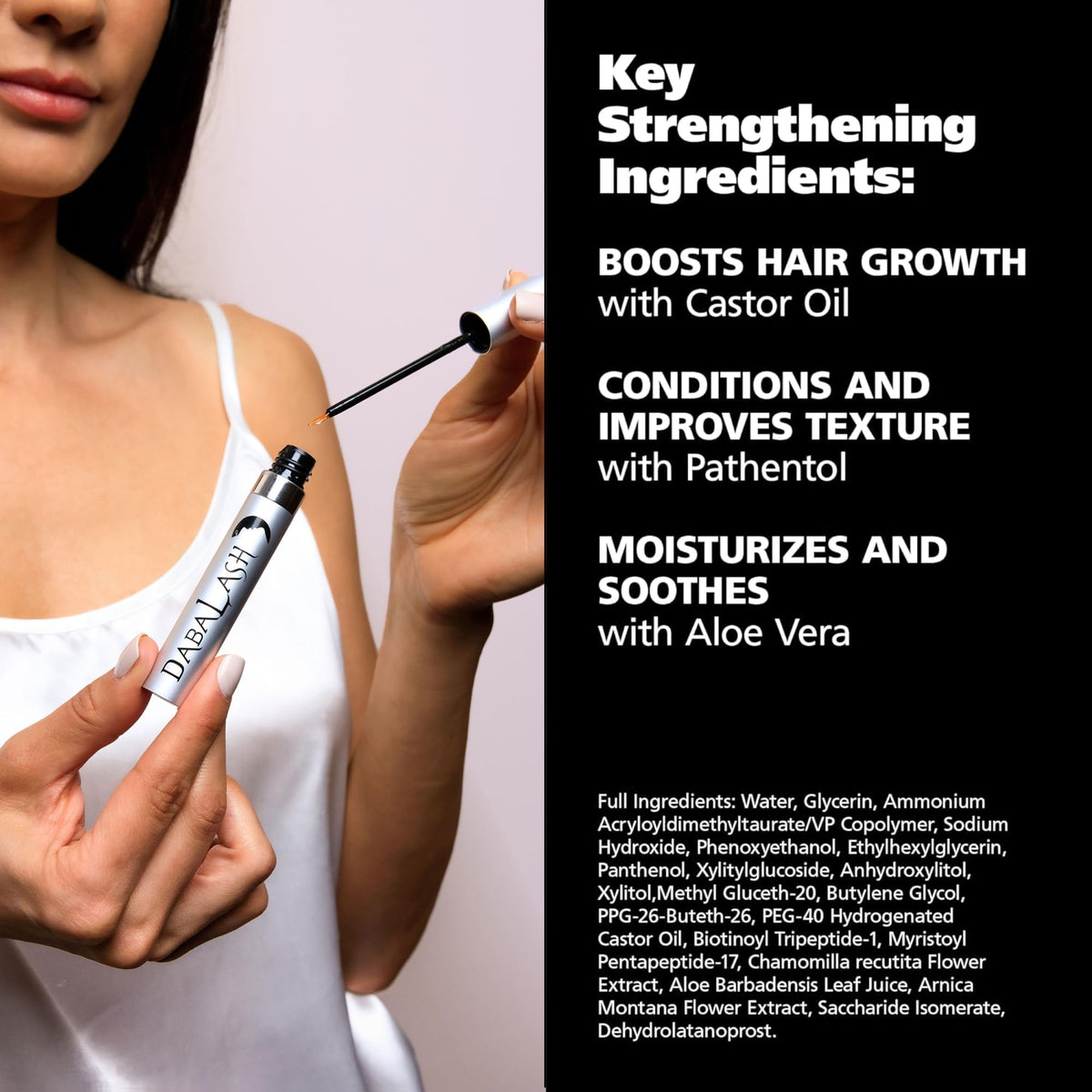 DABALASH daily-use routine image featuring serum and mascara together.