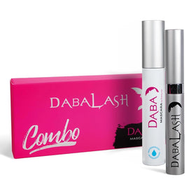 DABALASH serum bottle close-up showing conditioning formula for lashes and brows.