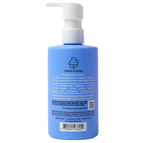 Dabble & Dollop Blueberry Kids 3-in-1 label detail with product name and benefits.