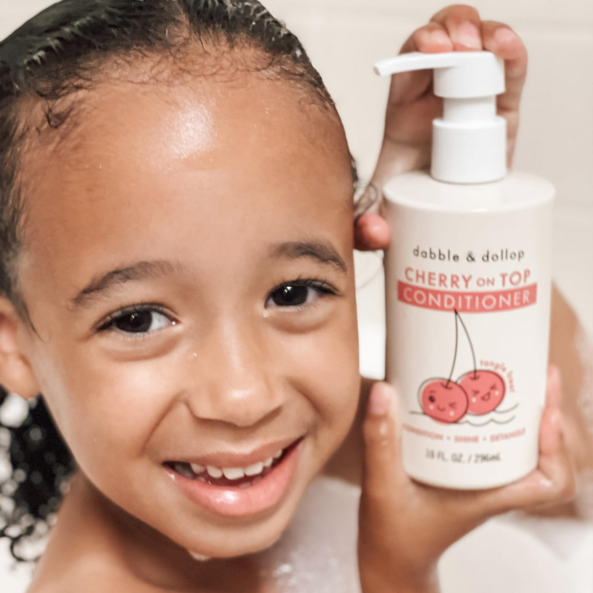 Cherry on Top conditioner after-use hair is smooth and easy to manage
