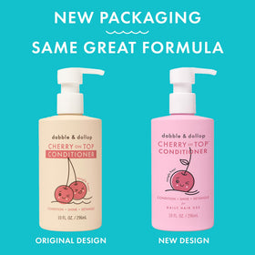 Dabble and Dollop Cherry on Top ingredients close-up shows jojoba oil and glycerin