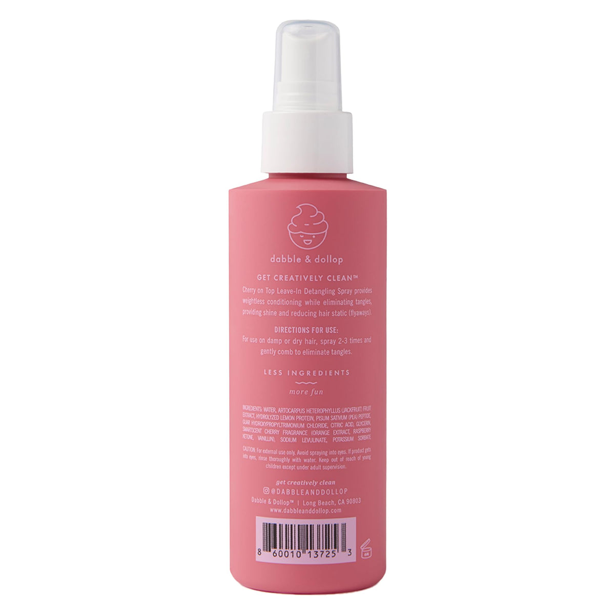 Dabble & Dollop Cherry on Top 360° spray bottle for easy upside-down use