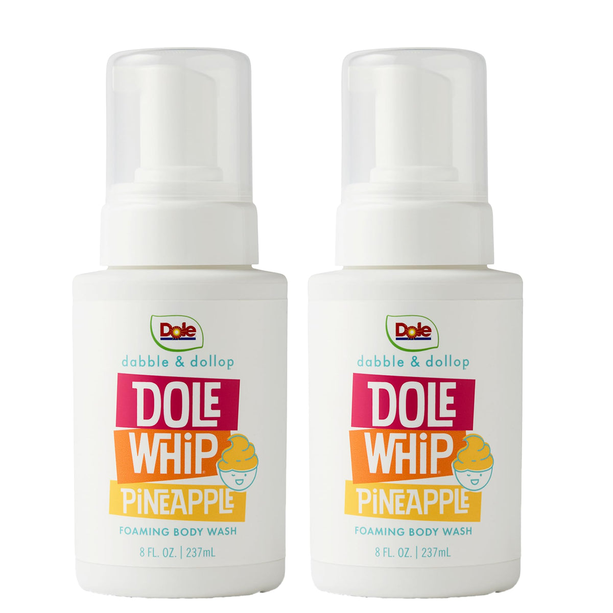 Dabble & Dollop Dole Whip pineapple foaming wash bottle for gentle cleansing