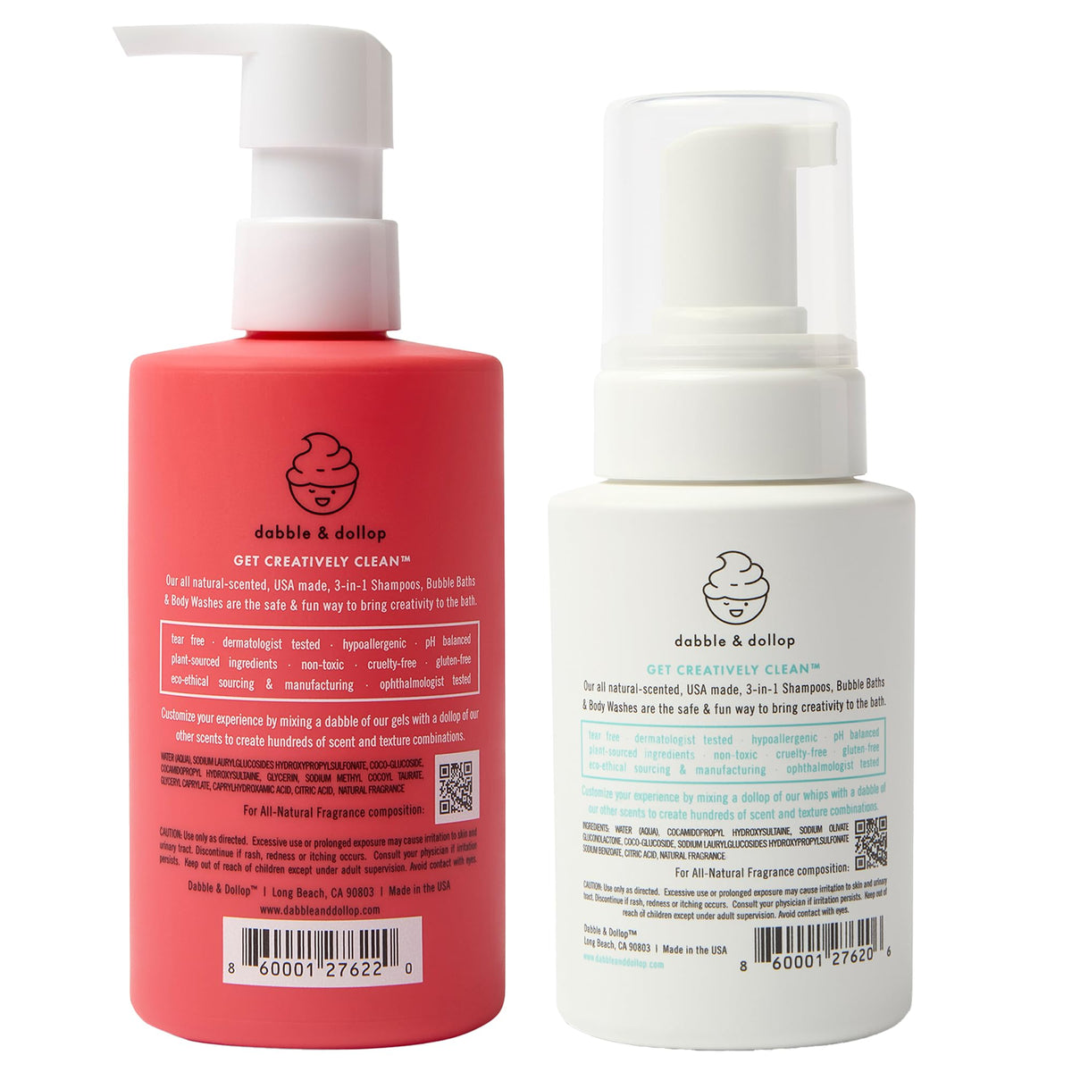 Pack of 2 bundle designed for family bath routines.