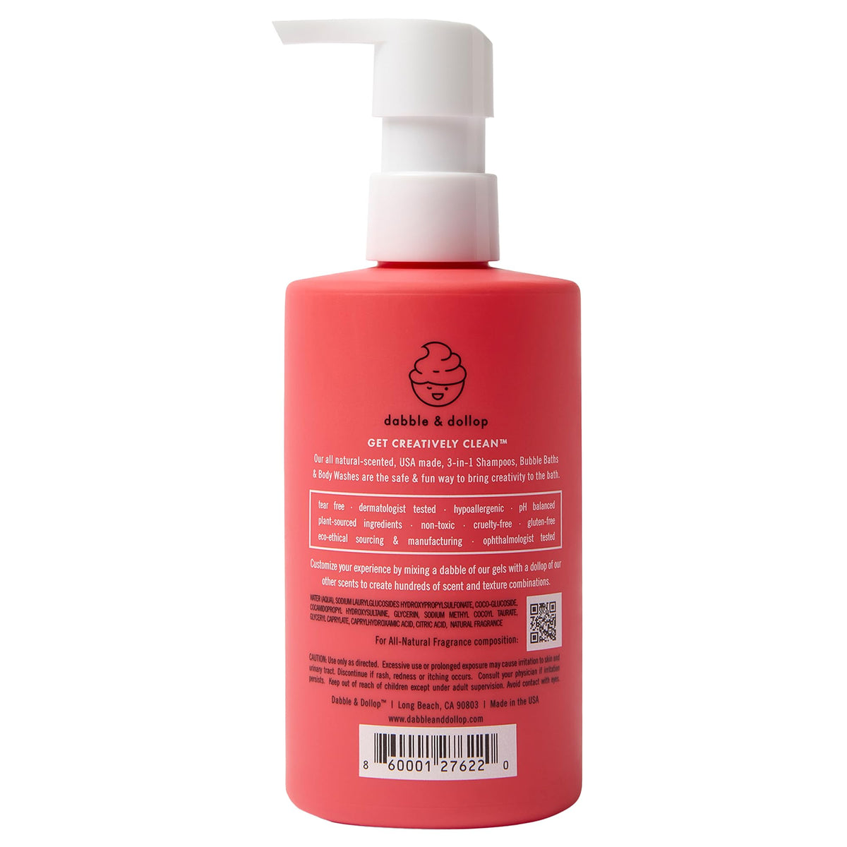 Dabble & Dollop strawberry kids 3-in-1 packaging and label