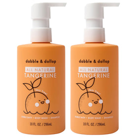Dabble & Dollop Tangerine 3-in-1 bottle pour supports an easy bath routine.