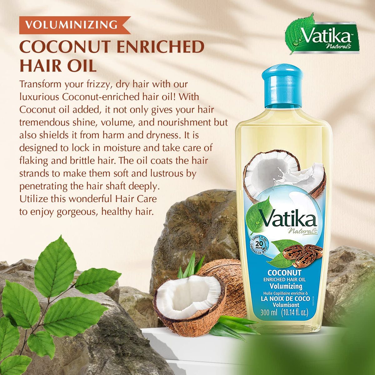 The Dabur Vatika Naturals oil dispenser enables easy application