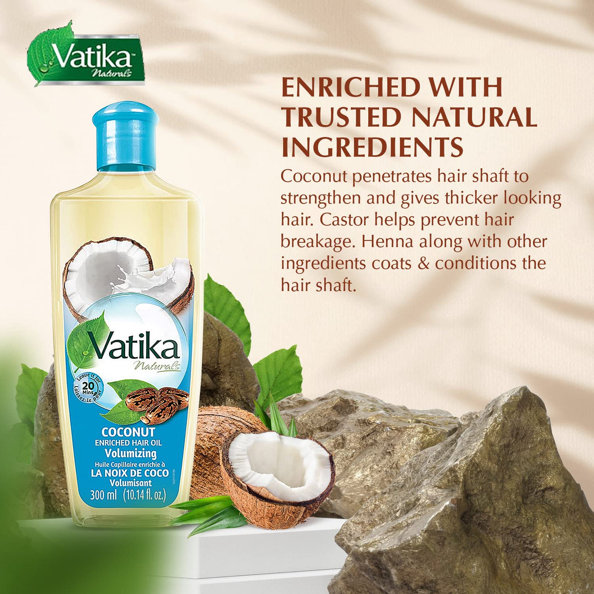 Massaging Dabur Vatika Naturals coconut oil into the scalp nourishes