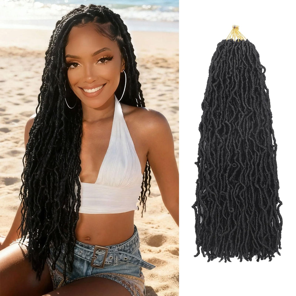 DACAI XIU faux locs crochet hair in 20-inch length for quick everyday looks.