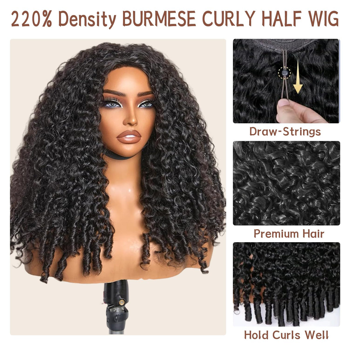 DACHIC close-up curls showing silky texture and bounce