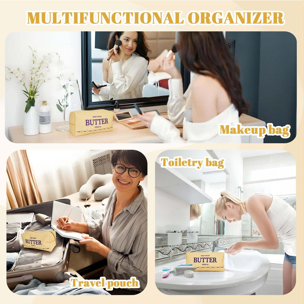 Dadop multi-purpose cosmetics bag suitable for skincare and small items