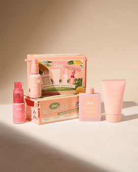 DAE Freshly Squeezed Wash Set packaging shows vibrant citrus-inspired design for a fresh routine