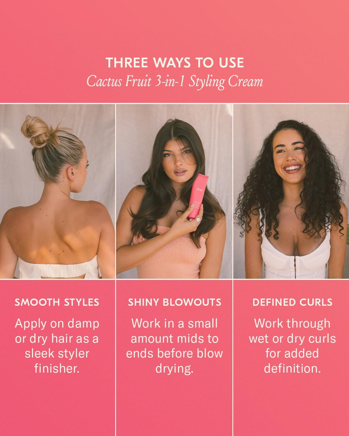 DAE Hair 3-In-1 Styling Cream defined curls to showcase natural texture