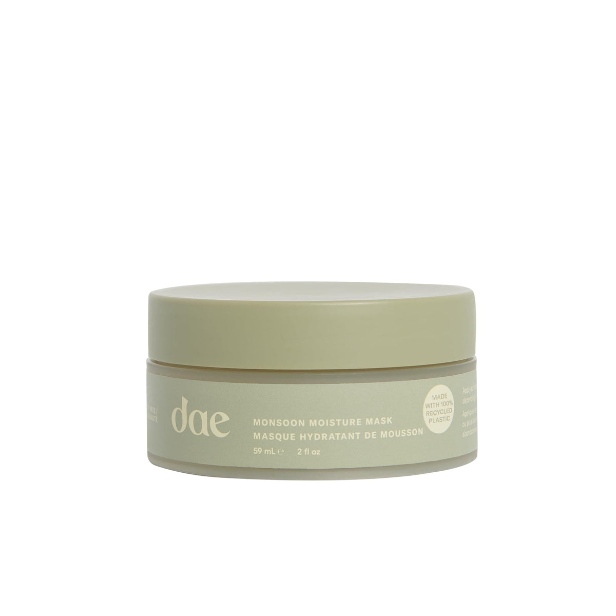 DAE Monsoon Moisture Mask bottle closeup highlighting intense hydration.