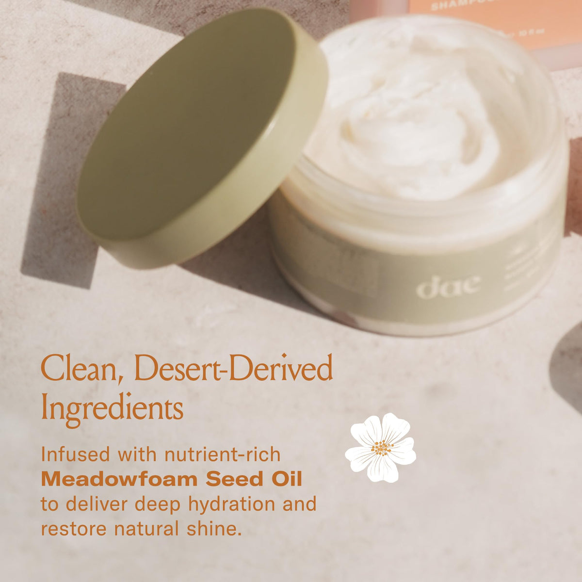 DAE Monsoon Moisture Mask cream texture ready for smooth application.