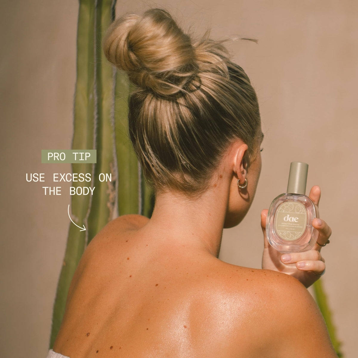 DAE Prickly Pear Hair Care Routine image suggesting overnight hydration