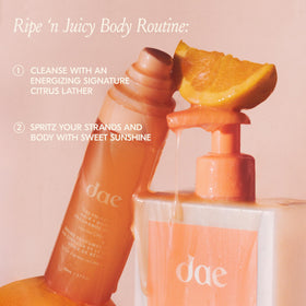 DAE Signature Beaming Body Wash citrus scent evokes a bright shower experience