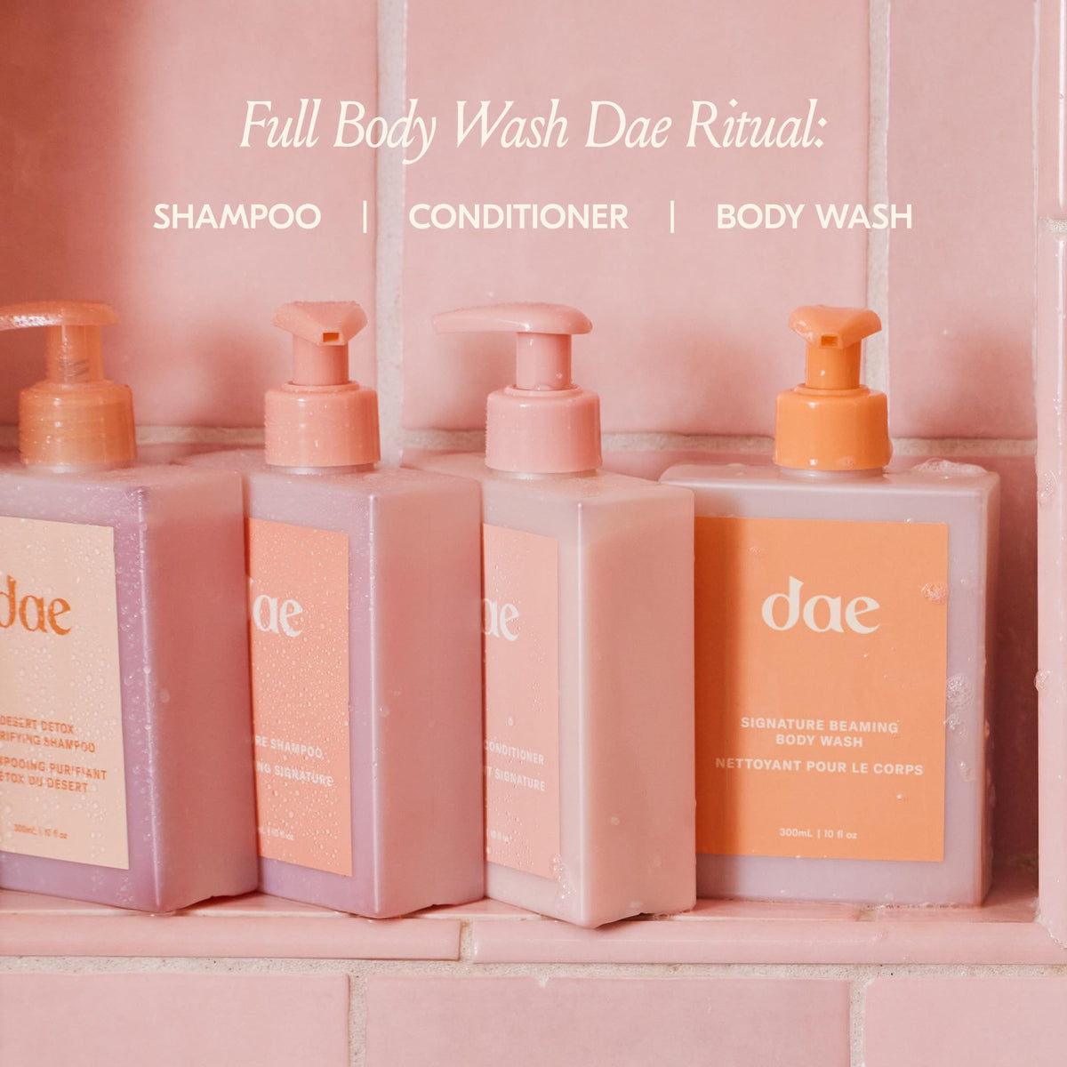 DAE Signature Beaming Body Wash desert peach imagery hints natural nourishment