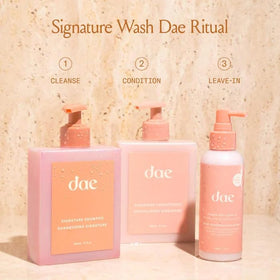 DAE Signature Conditioner recyclable packaging highlights vegan formula