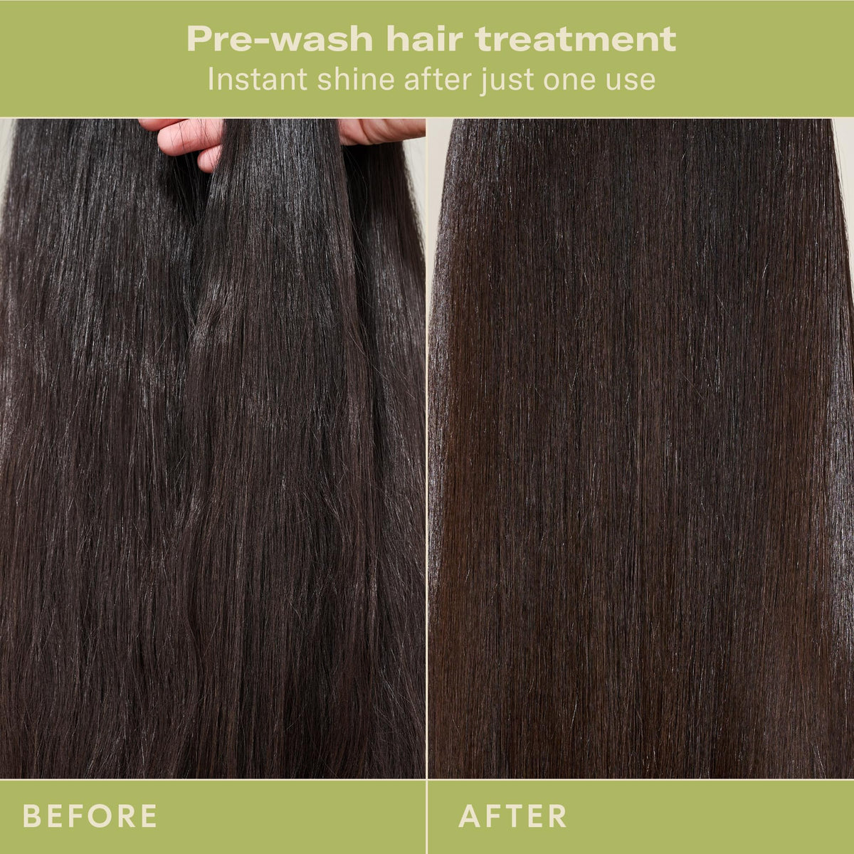 Shiny, frizz-free hair after using DAE Stargloss treatment