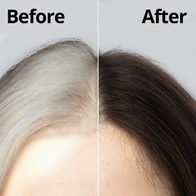 Daeng Gi Meo Ri herbal color cream application for precise root coverage.