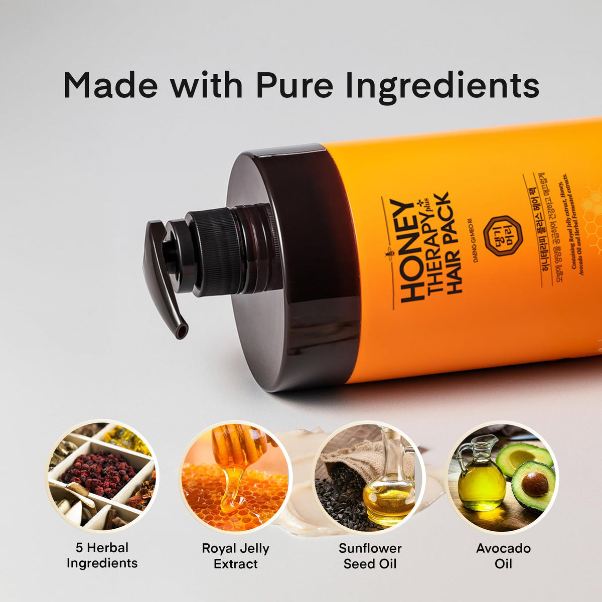 Daeng Gi Meo Ri mask targets dry, damaged hair with deep hydration.