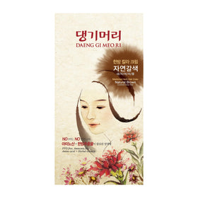 Daeng Gi Meo Ri natural brown color cream packshot showing natural gray coverage.