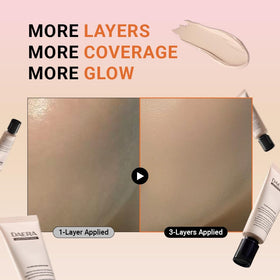 DAERA BB cream long-wear formula viewed on skin for comfortable wear