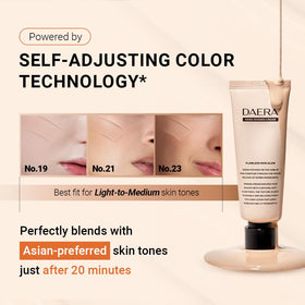 DAERA BB cream texture swatch reveals smooth, blendable coverage